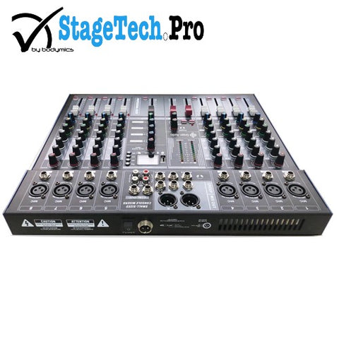 Mixer Analog (MAT-12) 12 Mic-Line inputs Stereo, MP3/Bluetooth, 3 band –  bodymics