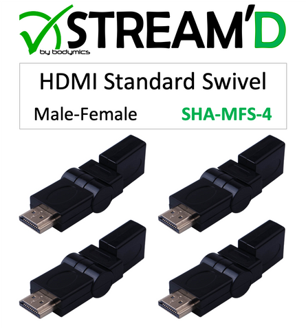 Origineel Durven Lauw HDMI MF Adapter - Male-Female bend up and down and swivel +/- 180 degr –  bodymics